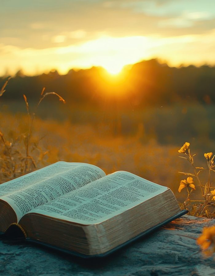 The bible in a beautiful setting